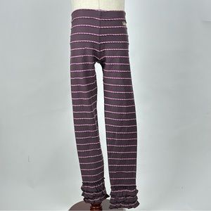 Matilda Jane NWT stretch plum leggings w/ ruffle ankle - sz 6